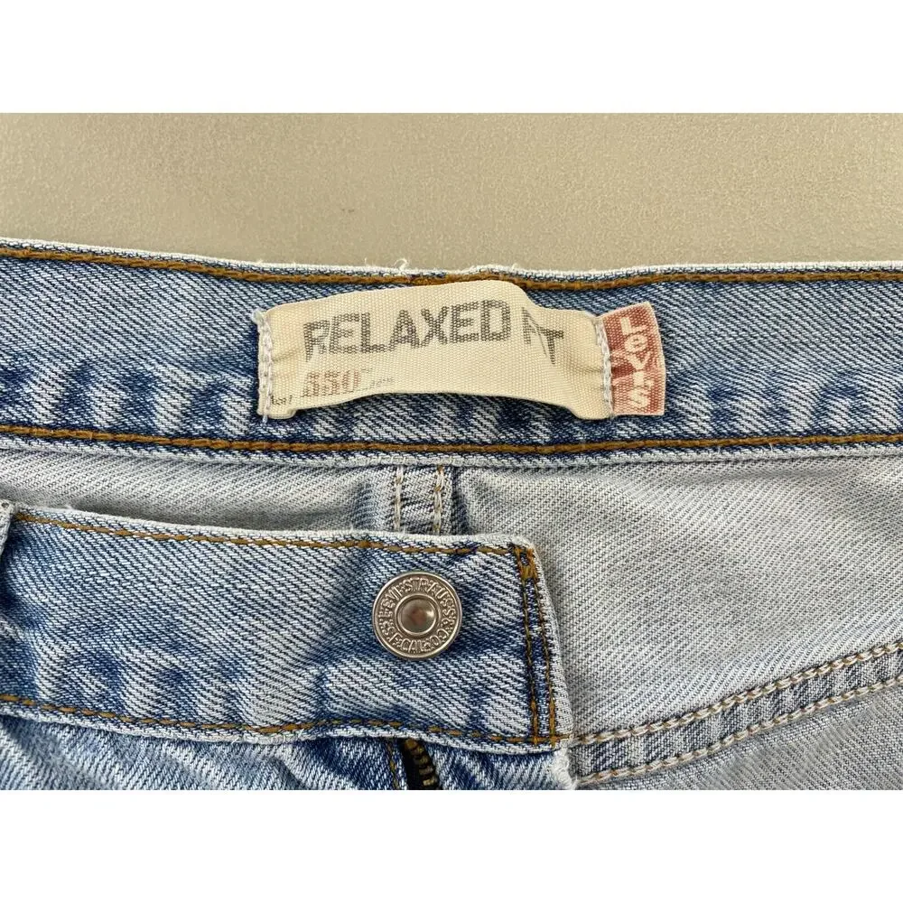 Levis‎ 550 Relaxed Fit Jeans Mens 36x32 Fits Like 34x31 Light Wash Vintage Worn